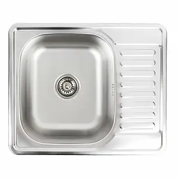 Кухонна мийка з нержавіючої сталі Platinum 5848 декор (0,6/170 мм), R, Decor