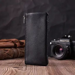 Містка шкіряна ключниця на блискавці ST Leather 22556 чорна - мініатюра 9