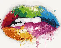 Картина за номерами. Art Craft "Яскраві вуста" 40 * 50 см 10222-AC