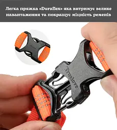 Шлея для собак Truelove TLH6071 світловідбиваюча з міцною ручкою, регульована, XS Помаранчевий - мініатюра 6