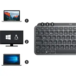 Клавіатура Logitech MX Keys Mini Wireless Illuminated Graphite UA (920-010498) [124828] - мініатюра 7