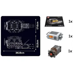 Конструктор Mould King Mking Двигун і коробка передач Lambo V12 (10202) [161048] - мініатюра 12