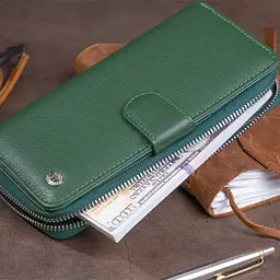 Вертикальний місткий гаманець зі шкіри унісекс ST Leather 19х9,5х2,5 см acs0029706 - мініатюра 8