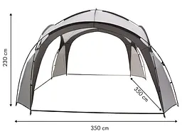Садовий павільйон-намет (шатер) MultiGarden Oskar Grey 3,5х3,5 м + сумка - мініатюра 5
