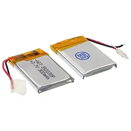 Акумулятор 352030P універсальний з контролером, 3,8 х 20 х 30 мм (250 mAh)/ для TWS навушників, bluetooth гарнітур, MP3 плеєрів - мініатюра 2