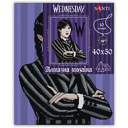 Алмазна мозаїка Santi Wednesday Addams на підрамнику 40х50 см (955333) - мініатюра 2