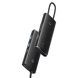 USB-Хаб Baseus Lite Series 6-in-1 (Type-C to HDMI + 2xUSB 3.0 + PD + SD/TF) black (WKQX050101) - мініатюра 3