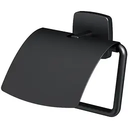 Тримач туалетного паперу з кришкою AM.PM Gem black A90341422 Чорний матовий
