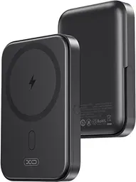 Зовнішній акумулятор магнітний XO PR242 5000mAh Magnetic wireless 15W з ніжкою підставкою U-shaped holder - мініатюра 4