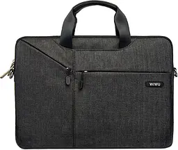 Сумка для ноутбука WiWU City Commuter Bag 15.6" Black [6973218931517] [76368] - мініатюра 3