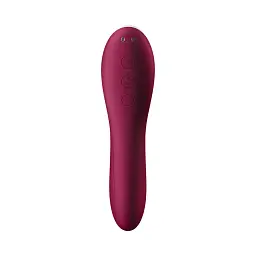 Вакуумний кліторальний стимулятор з вібрацією Satisfyer Dual Crush бордовий - мініатюра 3