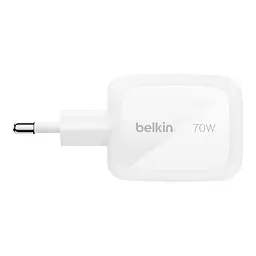 Мережевий зарядний пристрій 2×USB-C + USB-A GaN PD PPS Belkin BoostCharge Pro 70 W White - мініатюра 7