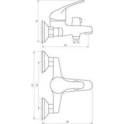 Змішувач для ванни Globus Lux Solly GLSO-0102N - мініатюра 4