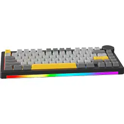 Клавіатура Ajazz AK820 V2 Coconut Flake Switch Wireless/Bluetooth/USB UA Black/Gray/Yellow (AK820-V2-CF-BGY) - мініатюра 2