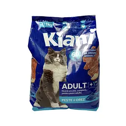 Сухий корм Kiani Adult 1 кг для щоденного харчування котів зі смаком риби та рису