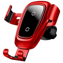 Автомобільний тримач холдер із БЗУ Baseus Metal Wireless Fast Charger Gravity Mount Air Outlet Type WXYL-B09