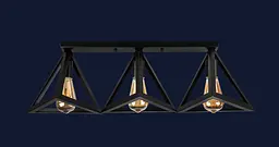 Люстра стельова Levistella 756XPR220F2-3 BK (500), E27, чорний метал, сучасний стиль, 220х220 мм - мініатюра 2
