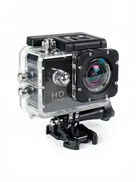 Екшн-камера водонепроникна Sports Action Camera HD 1080p для підводної зйомки до 30 м 170° з аквабоксом, чорна (7944469487)