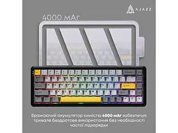 Клавіатура Ajazz AK680 MAX Magnetic Switch Black/Gray/Yellow (AK680-M-BGY-A) - мініатюра 5