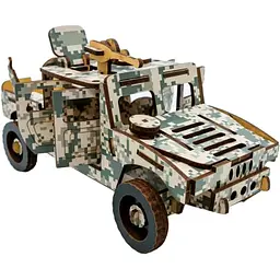 Дерев'яний 3D конструктор Хамер PuzzleOk 65-00743 65 деталей