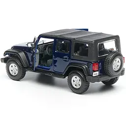 Колекційна металева модель позашляховика Bburago Jeep Wrangler Unlimited Rubicon серії Street Fire 1:32 - мініатюра 5