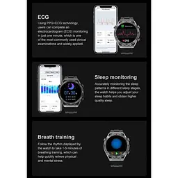 Чоловічий наручний розумний годинник Smart Ulpamate з GPS (Black) - мініатюра 8