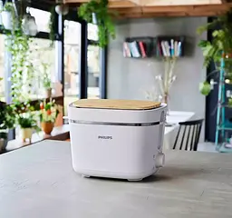 Тостер Philips Eco Conscious Edition HD2640/10 білий - мініатюра 7