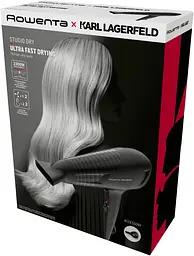 Фен Rowenta Studio Dry x Karl Lagerfeld CV581LF0 чорний - мініатюра 4