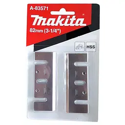Ножі стругальні 82 мм для рубанка Makita 1100, 1902, N1923H, KP0800, KP0810, BKP180 DKP180, DKP181, KP001G (A-83571) - мініатюра 1