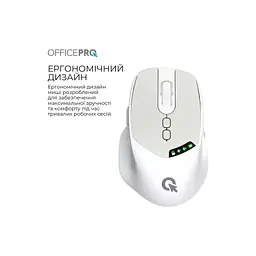 Мишка OfficePro M520W Wireless/Bluetooth White (M520W) - мініатюра 6
