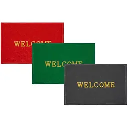 Килимок придверний гумовий прямокутний з написом Welcome 460х660мм