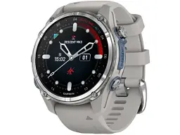 Спортивний годинник Garmin Descent Mk3 43 mm Stainless Steel with Fog Gray Silicone Band (010-02753-04/03)