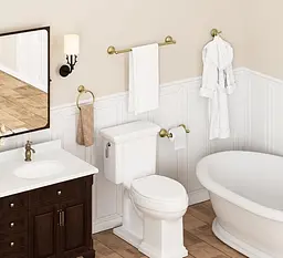 Тримач для туалетного паперу Rea 332869 brushed gold REA-06920, Золотий - мініатюра 5