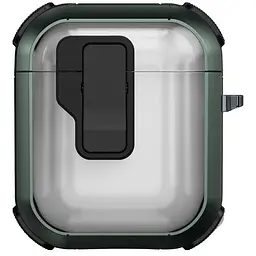 Футляр протиударний Locking Button для навушників Airpods 1/2 Apple Green