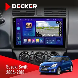 Штатна магнітола Suzuki Swift 2004-2010 Decker D10-009 4x64, DSP, 4G, 2k Decker (НФ-00008431)