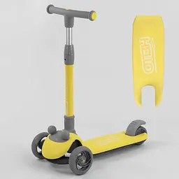 Самокат триколісний Best Scooter, жовтий, D-0449
