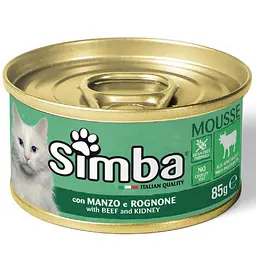 Мус для дорослих кішок Monge Simba Cat Wet Mousse телятина 85 гр