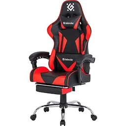 Крісло ігрове Defender Pilot, 60мм поліуретан, Black/Red (64354)