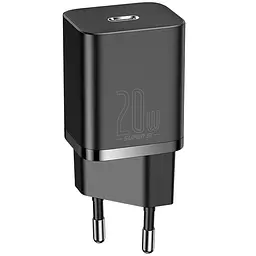 МЗП Baseus Super Si Quick Charger 20W (1USB-C) + кабель Type-C to Lightning (TZCCSUP-B) Чорний - мініатюра 2