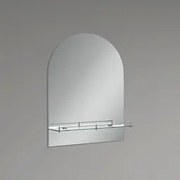Дзеркало настінне Zerix Laguna MRZ03-500x700x110 прямокутне з дугоподібним верхом та полицею ZX5622 - мініатюра 4