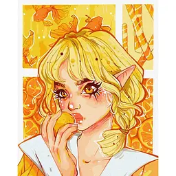 Картина за номерами "Апельсинове захоплення" nila_art_art KHO2548 40х50 см Ideyka