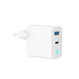 Зарядний пристрій Gembird 1хUSB-A (QC3.0 18W) + 1xType-C (PD 65W) white (TA-UC-PDQC65L-W-01) - мініатюра 3