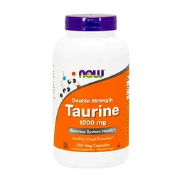 Амінокислота Now Foods Таурін, Taurine, 1000 мг, 250 вегетаріанських капсул (NOW-00143)