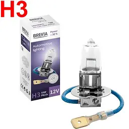 Автолампа галогенна Brevia + 30% H3 12V 55W 1 шт (12030PC)