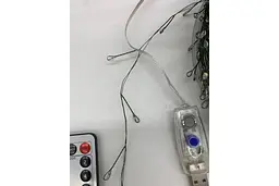 Гірлянда Роса на котушці феєрверк - мішура від USB, 20м, 600LED + пульт Білий - мініатюра 3