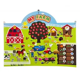 Ігровий плакат “My Farm” (тварини, цифри та англійський алфавіт)