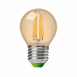 Лампочка Eurolamp LED G45 5W 530 Lm E27 3000K deco 2шт (MLP-LED-G45-05273(Amber)) - мініатюра 2