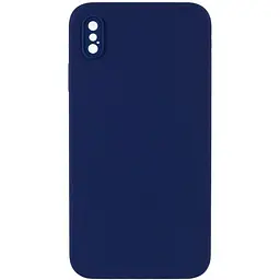 Чохол Silk Square Full Camera Protective (AA) NO LOGO для Apple iPhone X / XS (5.8") Темно-синій / Midnight blue