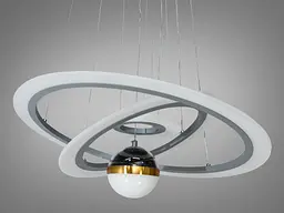 Люстра стельова LED Diasha 2327-600+400+200GR, 90W, діаметр 60 см, для вітальні, кухні, спальні, коридору - мініатюра 4
