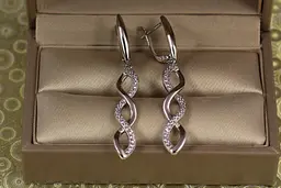 Сережки підвіски Xuping Jewelry Калето 5 см сріблясті
